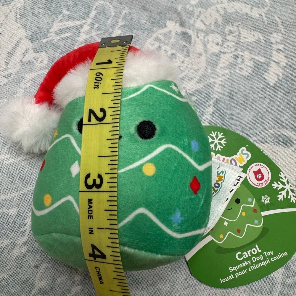Squishmallows Carol the Christmas Tree with Santa Hat dog toy NWT
